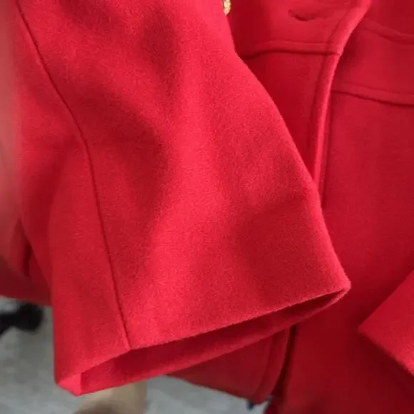 GRACE KARIN Women Lapel Double-Breasted Trench Coat Jacket Teal Red XL / New!! - Picture 11 of 16